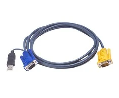 ATEN 2L-5202UP ATEN KVM kabelis (HD15-SVGA, USB, USB) - 2m