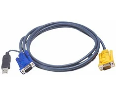 Aten KVM kabeliai, 6m, Juodi (2L-5206UP)