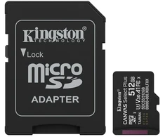 Atminties kortelė Kingston 512Gb Microsdxc Canvas Select Plus Gen3 150Mb/S A1 Card +
