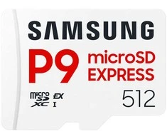 Atminties kortelė „Samsung P9 Express“ 512 GB „MicroSD“ kortelė