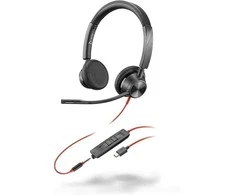 „Hewlett Packard“ (HP) „HP Poly Blackwire 3325“ stereofoninis „Microsoft Teams“ sertifikuotas USB-C Ausinės +3,5 mm kištukas + USB-C/A adapteris