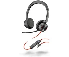 Hewlett Packard (HP) HP Poly Blackwire 8225 stereofoninis Microsoft Teams sertifikuotas USB-C Ausinės +USB-C/A adapteris