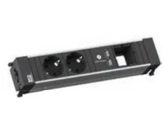 Prailginimo blokas Bachmann 909.0056 maitinimo skirstytuvas PDU 2 x lizdas jungiamas į tinklą Juodas