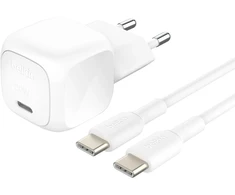 Kabelis USB Belkin USB-C - USB-C 1 m Baltas (WCA009KQ1MWH-B6)