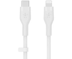 Belkin CAA009bt2MWH Boost Charge USB-C - lightning silikonowy 2.0m balta