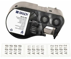 Brady M4-91-498, Juoda, Balta, Lipni spausdintuvo etiketė, Vinilas, Terminio perkėlimo, Guma, Nuimama