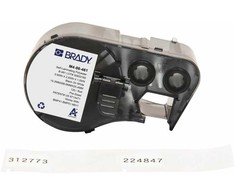 Brady M4-86-461, Juoda, Balta, Lipni spausdintuvo etiketė, Poliesteris, Terminis perkėlimas, Akrilas, Nuolatinė