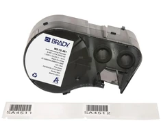 Brady Brady, M5-75-461, Polyester, Juodas auf baltas/Transparent, 25.40 x 25.40(66.68) mm, selbstlaminierend, permanent(120 E.)(M5-75-461)