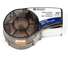 Brady M21-750-595-GN, Žalia, Lipni spausdintuvo etiketė, Vinilas, Terminis perkėlimas, Akrilas, Blizgi