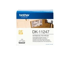 Brother DK-11247 punched labels - juodas on baltas, 103 mm x 164