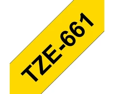 Brother Label 36MM juodas N yellow8M (TZE-661)