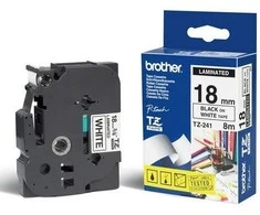 Brother P-Touch Tape Juodas on Baltas 18 mm
