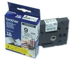 Brother P-Touch Tape Juodas on Baltas 9 mm