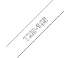 Brother Tape Baltas on Clear 12mm Laminated tape 12mm, Baltas on