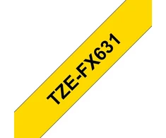 Brother Tape Juodas on Geltona 12mm TZEFX631, TZ, Geltona, Thermal