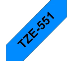 Brother Tape Juodas on Mėlyna 24mm TZE-551, TZ, Juodas, 8 m, Box,