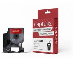 „Capture CA-18444“, juoda ant balto, 1 vnt., vinilas, DYMO, „Rhino“, 1,2 cm