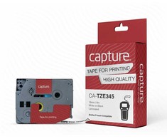 Capture 18mm x 8m Baltas on Juodas Tape
