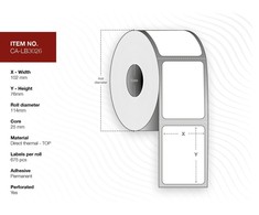 Capture Label 102x76, Core 25,