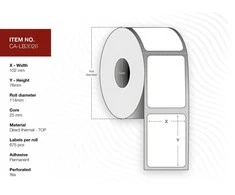 Capture Label 102x76, Core 25,