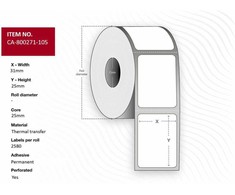 Capture Label 31 x 25mm, Core 25mm,