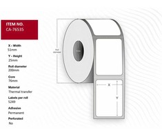 Capture Label 51 x 25mm, Core 76mm,