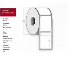 Capture Label 76 x 25mm, Core 25mm,