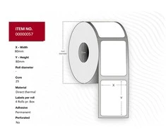 Capture Star Micronics Etiketė, 80x80x25mm, 4vnt (00000057)