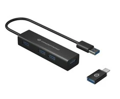 HUB USB Conceptronic CONCEPTRONIC USB-Hub 4-Port 3.0 ->4x3.0 +TypC A o.Netzt. sw