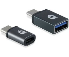 Adapteris USB Conceptronic USB-A - USB-C Juodas (Donn Usb-C Otg Adapteris)