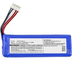 Coreparts Baterija 11.10Wh Li-Pol 3.7V 3000mAh Mėlyna for Jbl Speaker