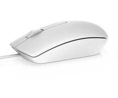 Pelė DELL MS116, Abiem rankoms, Optinis, USB A tipo, 1000 DPI, Balta