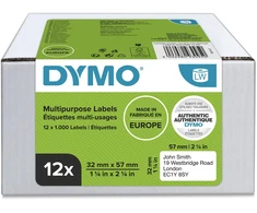 Dymo Pack - Multi-Purpose Labels - 32 X 57 Mm - 12 Rolls -