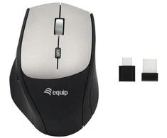 Equip Wireless Mouse With Dual Connect Adapteris (Usb-C+A)