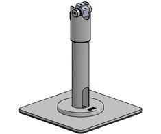 Ergonomic Solutions Base Plate with SP1 200mm pole and Duratilt -Juodas-