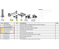 Ergonomic Solutions Huawei Kit: Swingarm AP2,Cable Clip (HMSHOST-INT5-02)