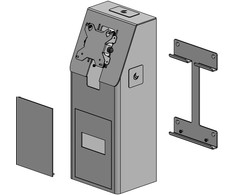 Digipos Ergonomic Solutions SpacePole Kiosk SPK402-02 akcesorium do systemów POS Rinkinys do kiosku Juodas Metal 75 x 75 mm 100 x 100 mm