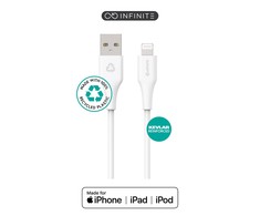 Kabelis USB eStuff Lightning - USB-A 2 m Baltas (ES601270-BULK)