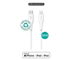 Kabelis USB eStuff Lightning - USB-C 1 m Baltas (ES602170)
