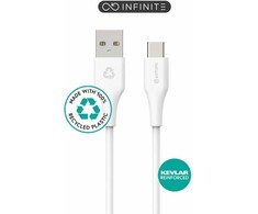 Kabelis USB eStuff USB-C - USB-A 2 m Baltas (ES605270)