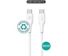 Kabelis USB eStuff USB-C - USB-C 0.5 m Baltas (ES604070)