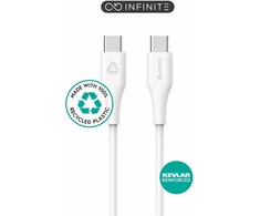 USB eStuff USB-C - USB-C kabelis 1 m Baltas (INFINITE USB-C kabelis 1 m)