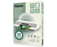 Fellowes laminavimo folija A4, blizgi, lengva, perdirbta, 100 vnt.