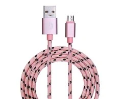 USB kabelis Garbot USB-A - mikroUSB 1 m Rožinė (JAB- 6824159)