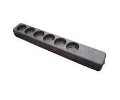 Garbot Šakutė 6 lizdų, jungiama į tinklą, vidinė, juoda (Z66000112-PA01)
