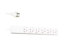 Listwa zasilająca Garbot Plast Power Strip 24155124-3EE 6-gniazdkowa 3m Baltas