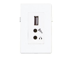 Garbot Garbot BN4900-USB A+2XJ Baltas elektros lizdas