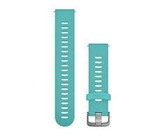 Greitai atsegamas Garmin dirželis (20 mm), silikoninis, Žydros spalvos su nerūdijančio plieno sagtimi