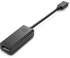 Hewlett Packard (HP) AV adapteris HP USB-C-zu-DP adapteris išorinė USB vaizdo plokštė juoda