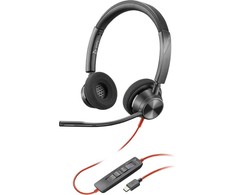 HP POLY Blackwire 3320 „Microsoft Teams“ sertifikuotos USB-C ausinės, Laidinis, Biuras / Skambučių centras, 130 g, Ausinės su mikrofonu, Juoda